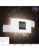 TOP LIGHT: Tetris color applique vetro serigrafato bianco decoro centrale nero 57cm in offerta