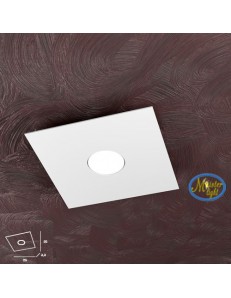TOP LIGHT: Area plafoniera quadrata design moderno metallo bianca 25cm in offerta