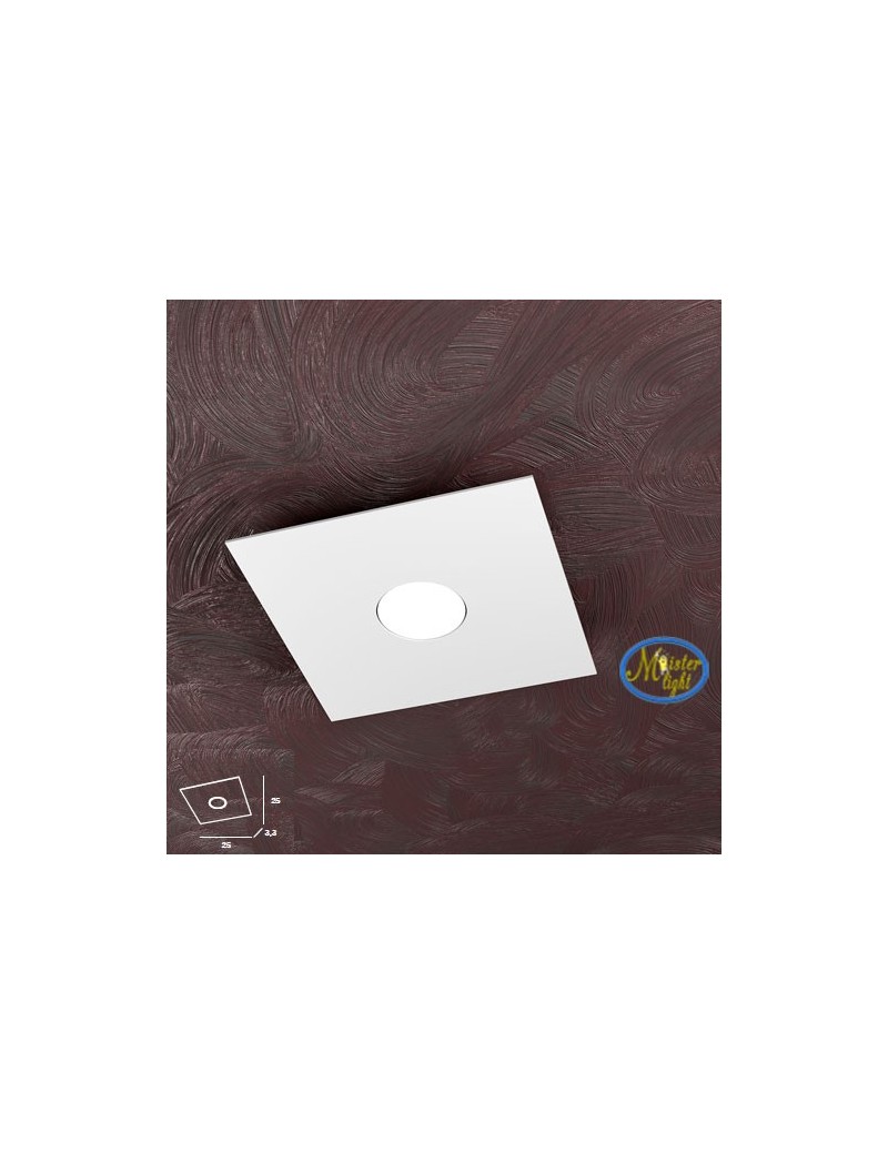 TOP LIGHT: Area plafoniera quadrata design moderno metallo bianca 25cm in offerta