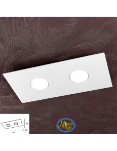 TOP LIGHT: Area plafoniera metallo rettangolare bianca 40x20cm in offerta
