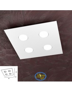 TOP LIGHT: Area plafoniera quadrata metallo bianca design moderno 40cm in offerta