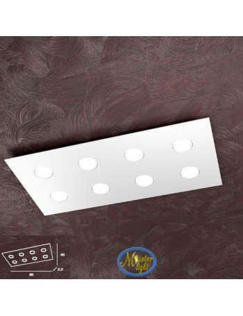 TOP LIGHT: Area plafoniera metallo rettangolare bianca 80x40cm in offerta