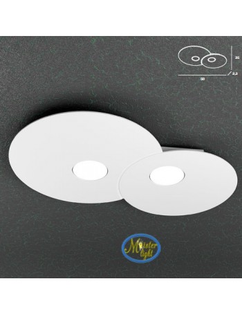 TOP LIGHT: Cloud applique plafoniera bianco design moderno 50x35cm in offerta