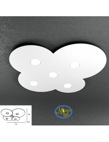 TOP LIGHT: Cloud applique plafoniera design nuvola bianco 73x67cm in offerta