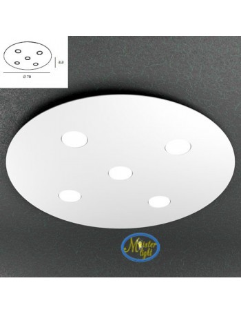 TOP LIGHT: Cloud applique plafoniera bianco design moderno rotonda 70cm in offerta