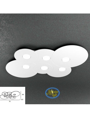 TOP LIGHT: Cloud applique plafoniera bianco design moderno 76x58cm in offerta