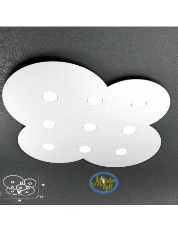 TOP LIGHT: Cloud applique plafoniera design nuvola bianco 89x86cm in offerta