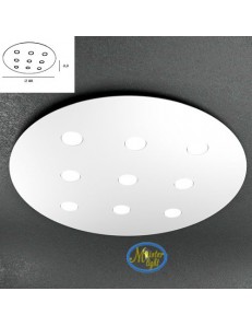 TOP LIGHT: Cloud applique plafoniera rotonda bianco 90cm in offerta