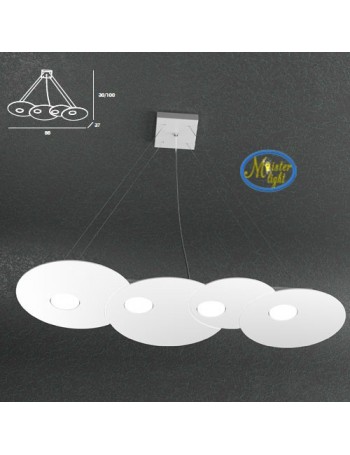 TOP LIGHT: Cloud sospensione bianco design nuvola 86x37cm in offerta