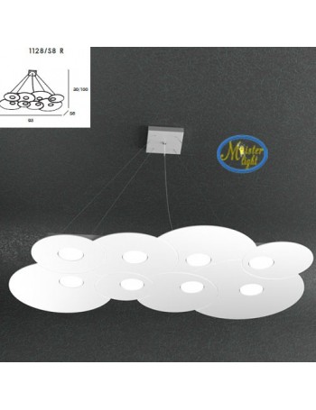 TOP LIGHT: Cloud sospensione bianco design nuvola 93x56cm in offerta