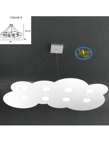 TOP LIGHT: Cloud sospensione + 3 luci bianco design nuvola 93x56cm in offerta