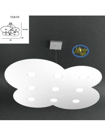 TOP LIGHT: Cloud sospensione bianco design irregolare 89x86cm in offerta