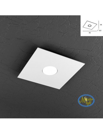 TOP LIGHT: Plate applique plafoniera quadrata in metallo design moderno in offerta