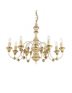 IDEAL LUX PRONTA CONSEGNA: Pisa sp8 sospensione foglia oro antichizzato effetto legno in offerta