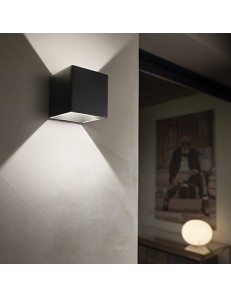 IDEAL LUX: Rubik ap1 rubik parete applique esterno LED integrato bianco in offerta 2