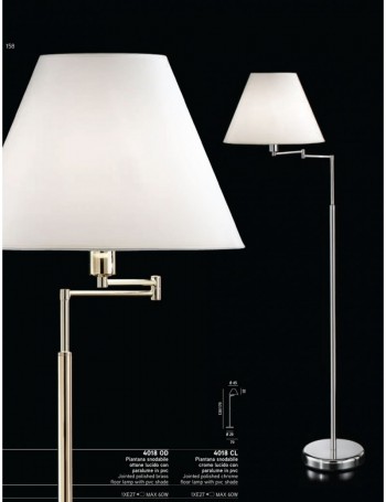 PERENZ: Piantana snodabile cromo lucido con paralume in pvc perenz in offerta