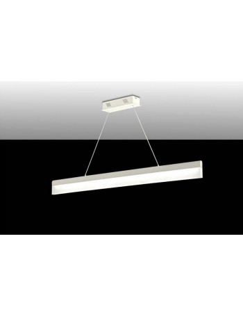 : Sospensione lineare barra media in metallo bianco LED integrato in offerta