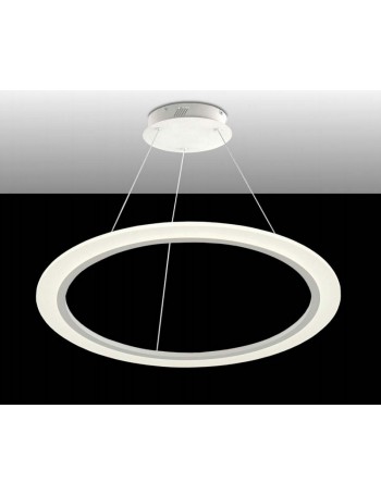 : Sospensione media acryled anello acrilico bianco LED integrato 48w in offerta