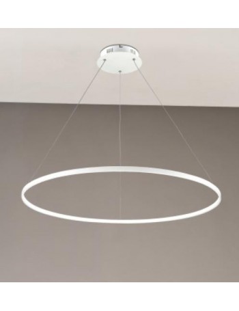 : Aluring sospensione LED rotonda anello bianca 80cm in offerta