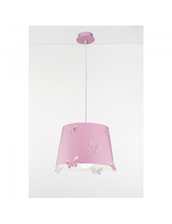 PERENZ: Lampadario a sospensione lampada rosa con farfalle rilievo in offerta