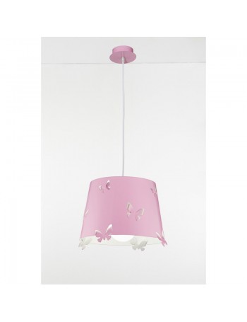 PERENZ: Lampadario a sospensione lampada rosa con farfalle rilievo in offerta