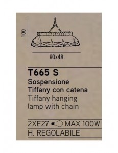 PERENZ: Tiffany t665s lampadario a sospensione decorato gocce rosse e libellule in offerta 2