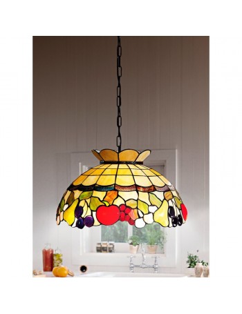 PERENZ: Tiffany t925s lampadario decorato con frutta colorata mela uva in offerta