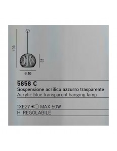 PERENZ: Sospensione in acrilico azzurro sfera 40cm in offerta 2