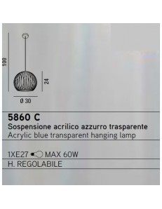 PERENZ: Sospensione in acrilico azzurro sfera 30cm in offerta 2