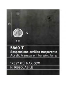 PERENZ: Sospensione in acrilico trasparente sfera 30cm in offerta 2