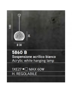 PERENZ: Sospensione in acrilico bianco sfera 30cm in offerta 2