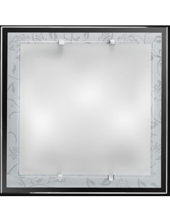 PERENZ: Plafoniera bianca quadrata decoro bianco in offerta