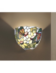 PERENZ: Tiffany t534 applique lampada parete disegni fiori farfalle in offerta