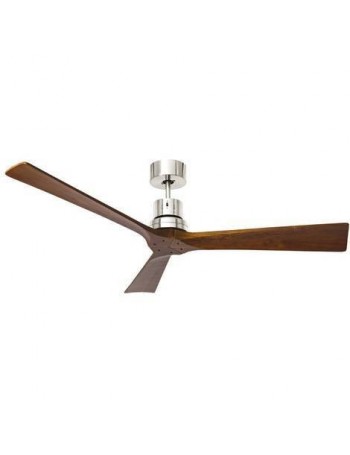 PERENZ: Ventilatore soffitto finitura cromo 3 pale legno noce telecomando in offerta