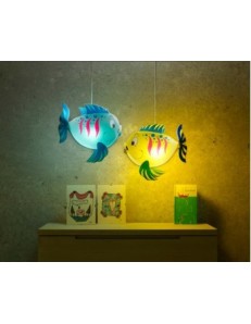 LINEAZERO: Fish giallo lampada sospensione design pesciolino cameretta bambini in offerta 2
