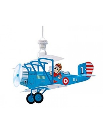 LINEAZERO: Biplano blu lampada sospensione cameretta bambini design aereo in offerta