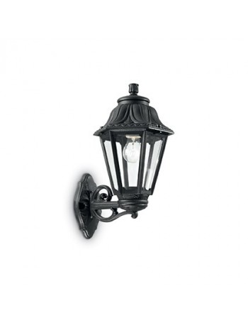 IDEAL LUX: Anna applique illuminazione giardino resina nero anti ingiallimento in offerta