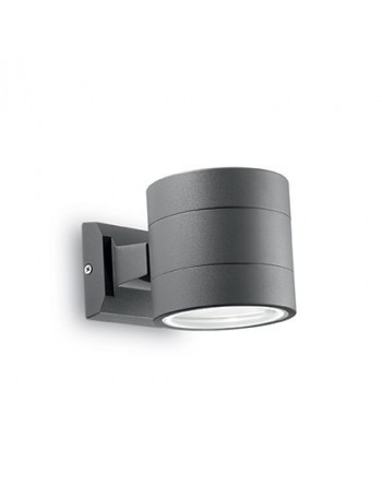 IDEAL LUX: Snif ap1 round applique esterno giardino doppio diffusore alluminio rotonda antracite in