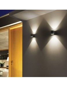 IDEAL LUX: Snif ap1 round applique esterno giardino doppio diffusore alluminio rotonda antracite in 2