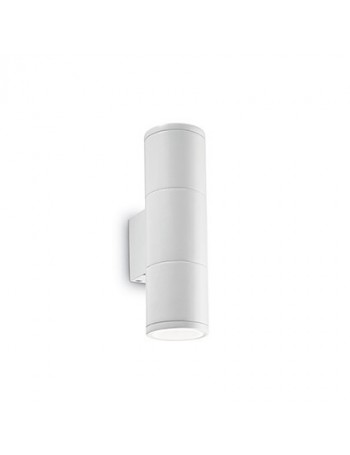 IDEAL LUX: Gun applique parete per esterno bianco doppio diffusore vetro 21cm in offerta