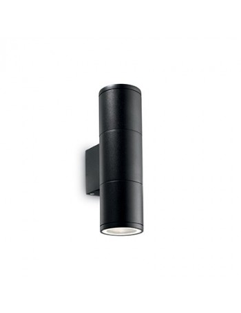 IDEAL LUX: Gun applique parete per esterno doppio diffusore vetro nero 21cm in offerta