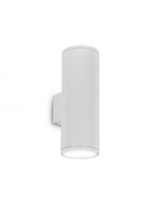 IDEAL LUX: Gun ap2 big applique parete per esterno giardino doppio diffusore bianco vetro 31cm in 2