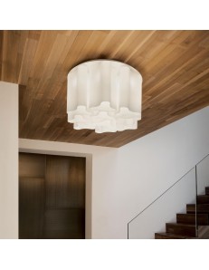 IDEAL LUX: Compo pl10 plafoniera vetro soffiato bianco opaco 73cm in offerta 2