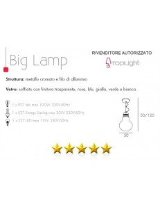 TOP LIGHT: Big lamp sospensione per cameretta bianca in offerta 2