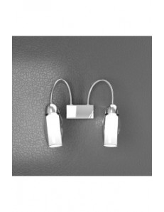 TOP LIGHT: Feeling faretto moderno cromo 2 luci vetro bianco in offerta