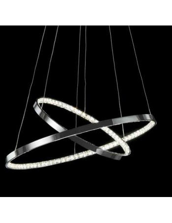 ONDALUCE: Sospensione cromo 2 anelli regolabili LED integrato 26w 50cm in offerta