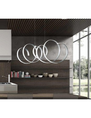 ONDALUCE: Scia sospensione LED spirale design onda 100cm in offerta