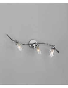 TOP LIGHT: Feeling applique orientabile moderno cromo 3 luci vetro bianco in offerta