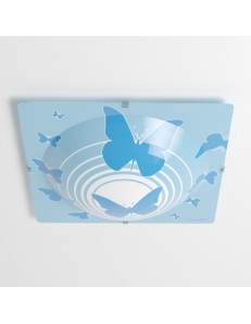 LINEAZERO: Plafoniera design farfalle blu azzurro per cameretta bambini in offerta 2