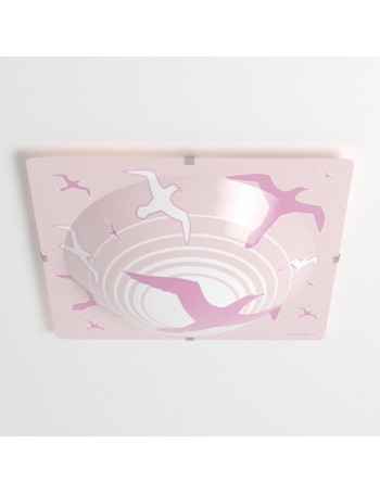 LINEAZERO: Gabbiani plafoniera rosa fucsia cameretta bambini in offerta